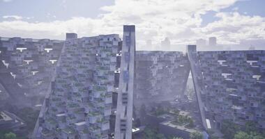 CGI Modern architectural design showcasing greenery and urban living video