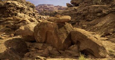 CGI Deserts unique rock formations highlight natural erosion and beauty video