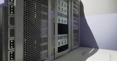 CGI Innovative data center setup with advanced server technology displayed video