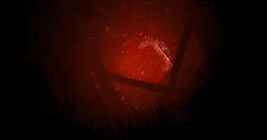 CGI Dark and intense exploration of a mysterious red space with hidden secrets video