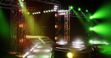 CGI Dynamic concert stage ready for an electrifying performance at night video
