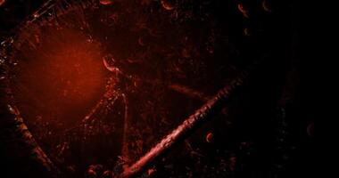 CGI Mysterious forest with red lighting and hidden shapes in the undergrowth video