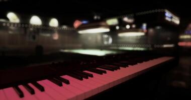 CGI Jazz club atmosphere featuring piano in a vibrant nightlife setting video