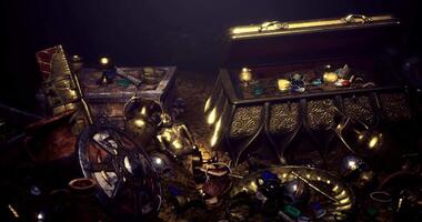 CGI Treasure trove filled with artifacts and hidden gems from an ancient era video