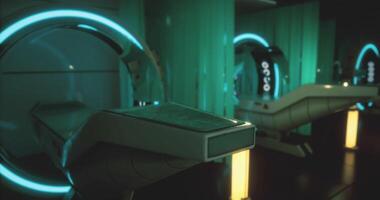 CGI Futuristic medical pods designed for Martian exploration in isolated labs video
