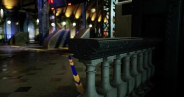 CGI Exploring a beautifully lit corridor with intricate details at night video