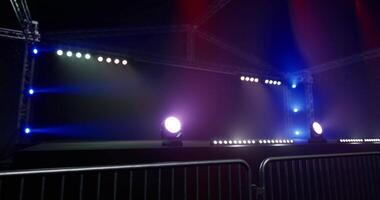 CGI Lighting setup for a performance stage with colorful illumination effects video