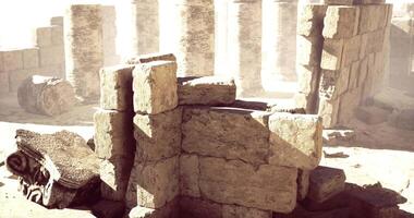 CGI Ancient stone ruins reveal history in a sunlit archaeological site video