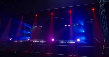 CGI Colorful lighting setup for a live music event at an outdoor stage video