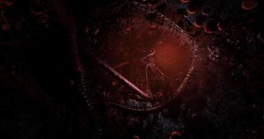 CGI Mystical underworld filled with surreal creatures and eerie glowing elements video