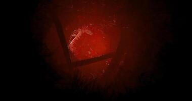 CGI Vivid red abstract artwork featuring textured shapes and patterns video