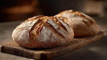 Sharp photo of bread loaf with glowing natural light wallpaper