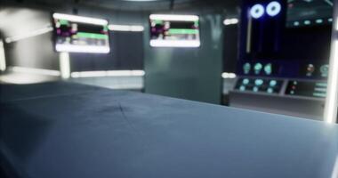 CGI Mars research facility interior with advanced technology and monitors video