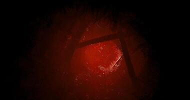 CGI Dark and intense visual depicting an abstract red landscape in shadow video