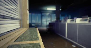 CGI Perspective view of an empty room in modern office building during daytime video