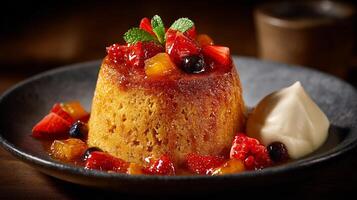 Beautiful dessert image with high details photo