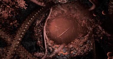 CGI Intricate organic forms create a fascinating landscape in a surreal environment video