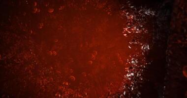 CGI Vibrant abstract texture reflecting deep crimson hues in liquid form video