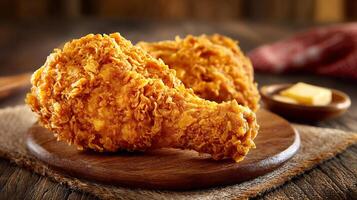 High-resolution photo of crispy fried-chicken-leg wallpaper