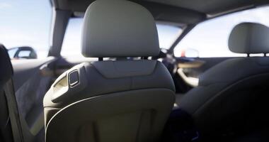 CGI Interior view of a modern car showcasing sleek design and comfortable seats video