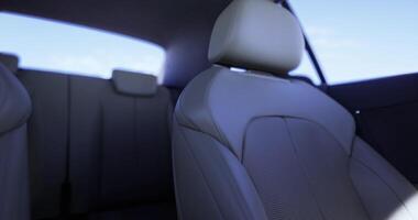 CGI Interior view of a modern car showcasing comfortable seating options video