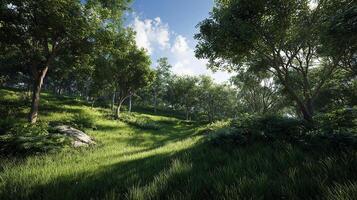 Summer field image glowing with sharp texture details photo