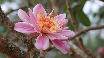 Flower macro in realistic daylight with soft wallpaper photo
