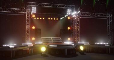 CGI Dynamic performance stage with vibrant lighting for live events video