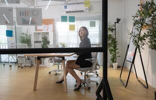 Boss's assistant have prepare before meeting to check on progress of business project,258 photo
