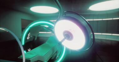 CGI Futuristic medical facility on Mars with advanced equipment and technology video