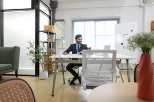 Boss have prepare before meeting to check on progress of business project,232 photo