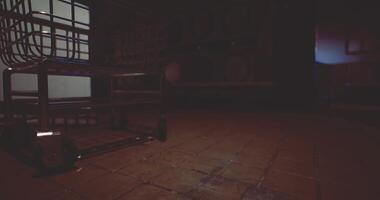 CGI Mysterious shadows play across a dimly lit room with a vintage chair video