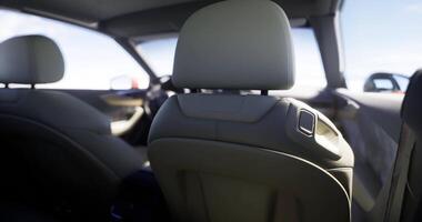 CGI Exploring the interior of a modern vehicle with a focus on comfort features video