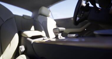 CGI Interior view of a modern car cabin showcasing sleek design and features video