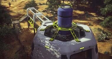 CGI Unique futuristic habitat in a desert landscape showcasing advanced design video