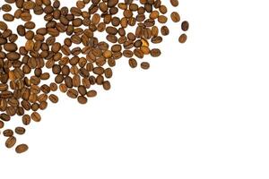 Coffee beans isolated on white background with copy space for text photo