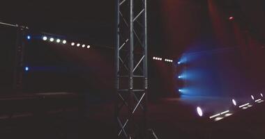 CGI Exciting stage setup with dramatic lighting in a performance venue video