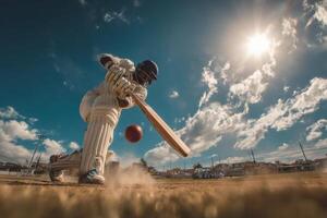 A man in white batting on a field photo