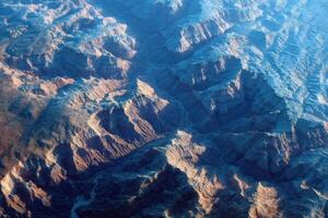 Aerial view of the grand canyon photo
