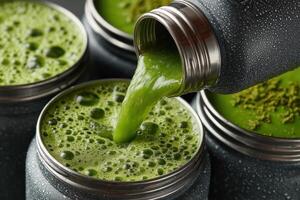 Matcha green tea powder photo