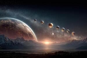 An image of the planets and the sun photo