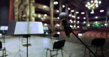 CGI Set for a performance in an elegant theater before the show begins video