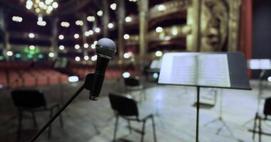 CGI Soundcheck preparation in an ornate theater before a live performance video