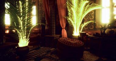CGI Cozy indoor space with bright plants and traditional decor in warm tones video