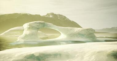 CGI Unique ice formation in a tranquil landscape during daylight hours video