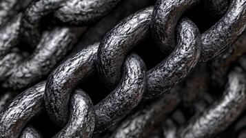 Closeup of a Diagonal Chain Illustrating Blockchain Concepts photo