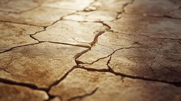 Textured Close-Up of Cracked Grout Exposing Underlying Flooring Layers photo