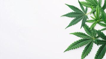 High-quality cannabis bud and rolled joint isolated on white background photo