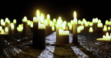 CGI Candlelight illuminates a serene setting for reflection and peace video