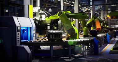 CGI Innovative robots assemble machinery in a modern manufacturing facility video